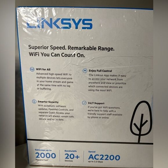 Linksys Max- Stream Tri- Band Mesh WiFi 5 Router, AC2200, MR8300 - Picture 3 of 6